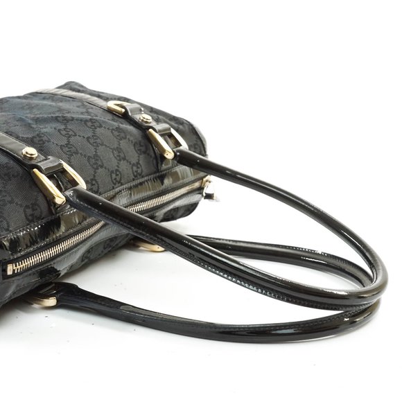 Auth Gucci Gg Hand Bag Canvas Patent #25268G25B - Picture 5 of 13